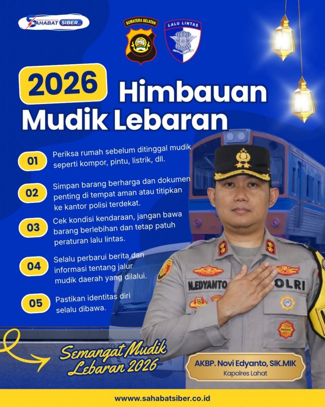 
 Kapolres Lahat Ajak Warga Waspada dan Utamakan Keselamatan Saat Mudik Lebaran