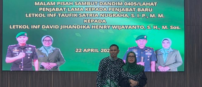 
 Dandim 0405/Lahat Pamit, Letkol Inf Taufik Satria Nugraha Lanjutkan Tugas ke Mabes TNI AD